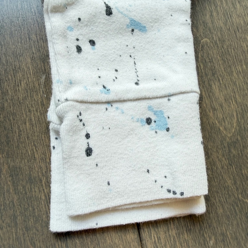 Cream & Blue Splatter-Print Kids Set - Picture 6 of 12